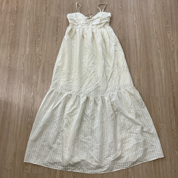 Pinkblush striped textured cream maxi dress nwt - Picture 7 of 7